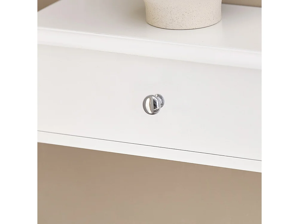 SoBuy Armário Suspenso Branco com Espelho de 43cm