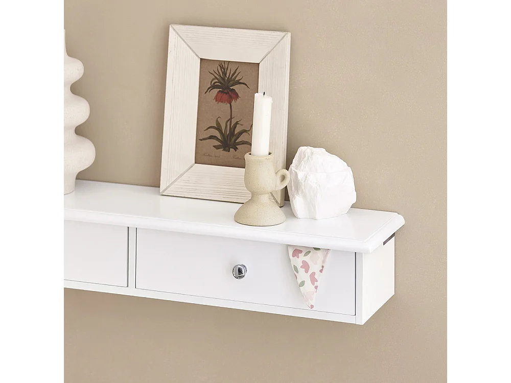 SoBuy Armário Suspenso Branco com Espelho de 43cm