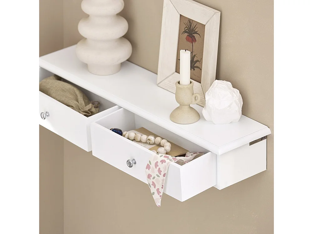 SoBuy Armário Suspenso Branco com Espelho de 43cm