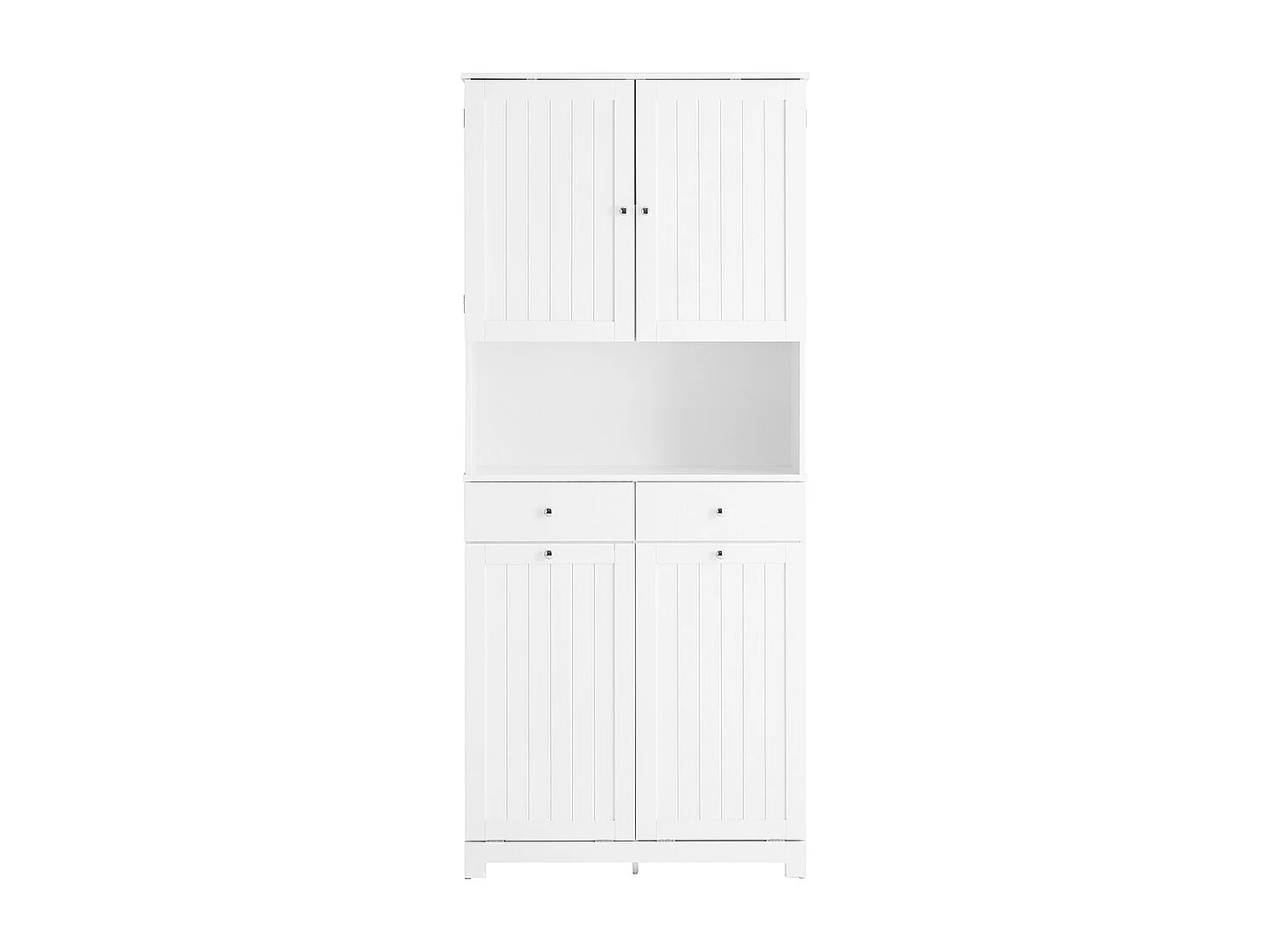 SoBuy Guarda-roupa com 2 Gavetas Branco 78x38x180.5cm Moderno BZR215-W