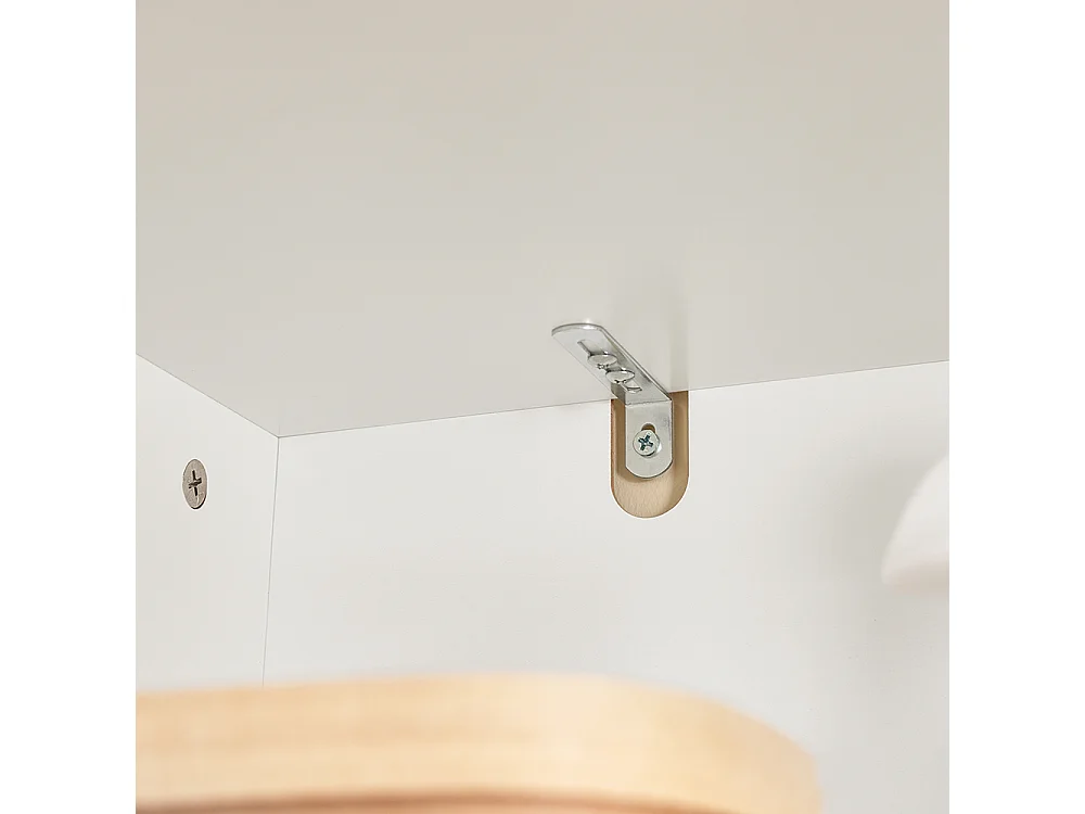 SoBuy Guarda-roupa com 2 Gavetas Branco 78x38x180.5cm Moderno BZR215-W