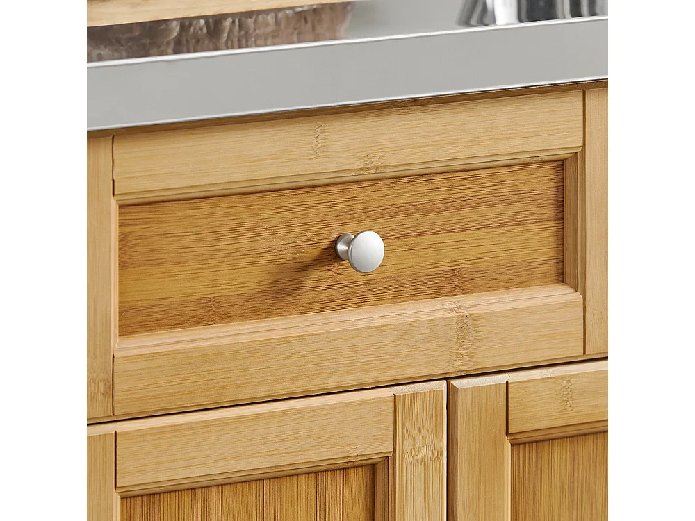 SoBuy Îlot de cuisine à deux tiroirs 107x71x92.5cm Fonctionnel FKW130-N