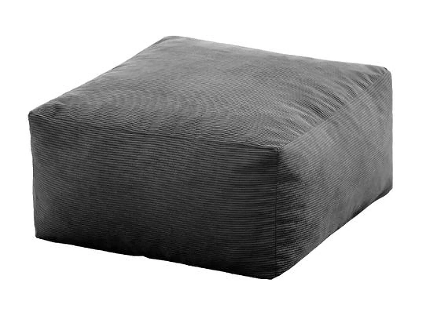 Pouf carré 50x50 cm en velours gris - SACASA