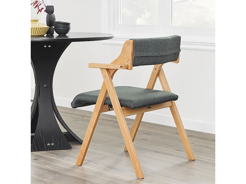 SoBuy Opvouwbare stoel Donkergrijs 61.5x56x77.6cm Functioneel FST98-SG