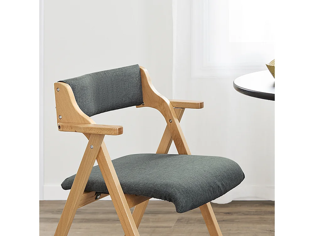 SoBuy Opvouwbare stoel Donkergrijs 61.5x56x77.6cm Functioneel FST98-SG