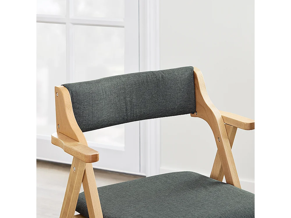 SoBuy Opvouwbare stoel Donkergrijs 61.5x56x77.6cm Functioneel FST98-SG