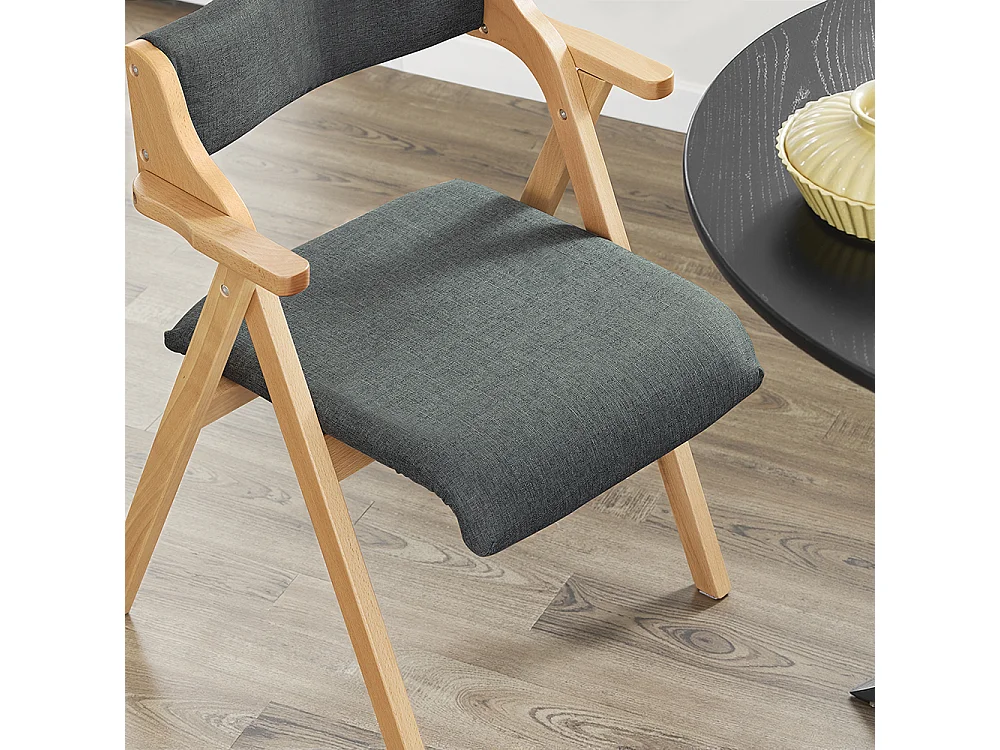 SoBuy Opvouwbare stoel Donkergrijs 61.5x56x77.6cm Functioneel FST98-SG