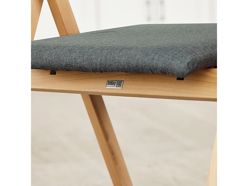 SoBuy Opvouwbare stoel Donkergrijs 61.5x56x77.6cm Functioneel FST98-SG