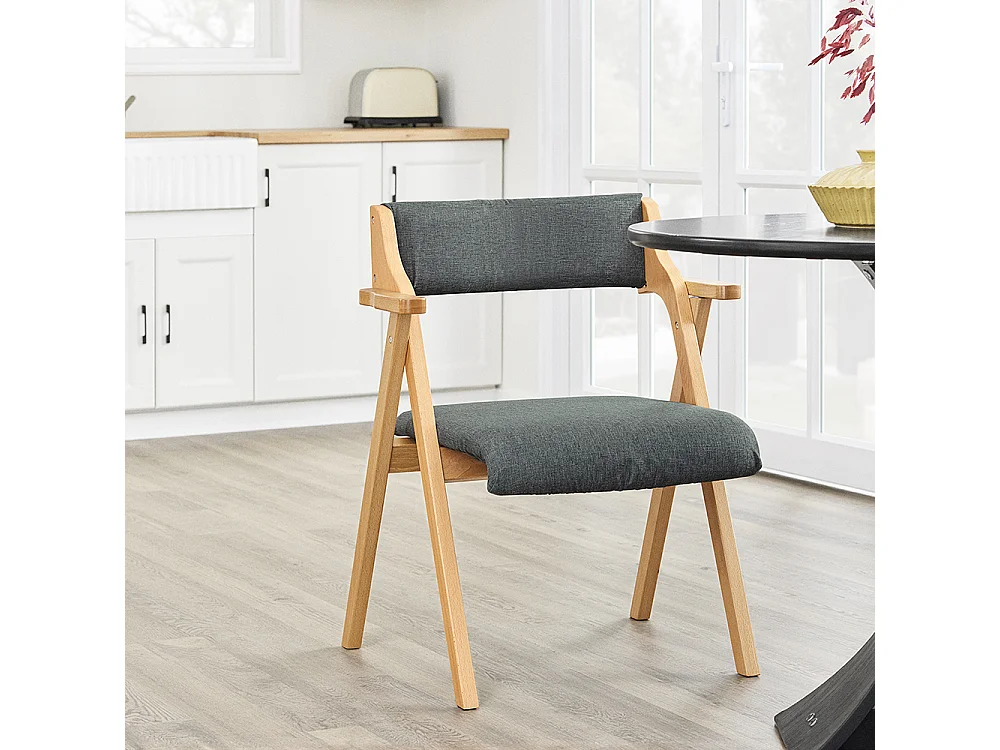 SoBuy Klappstuhl faltbar Dunkelgrau 61.5x56x77.6cm Funktional FST98-SG