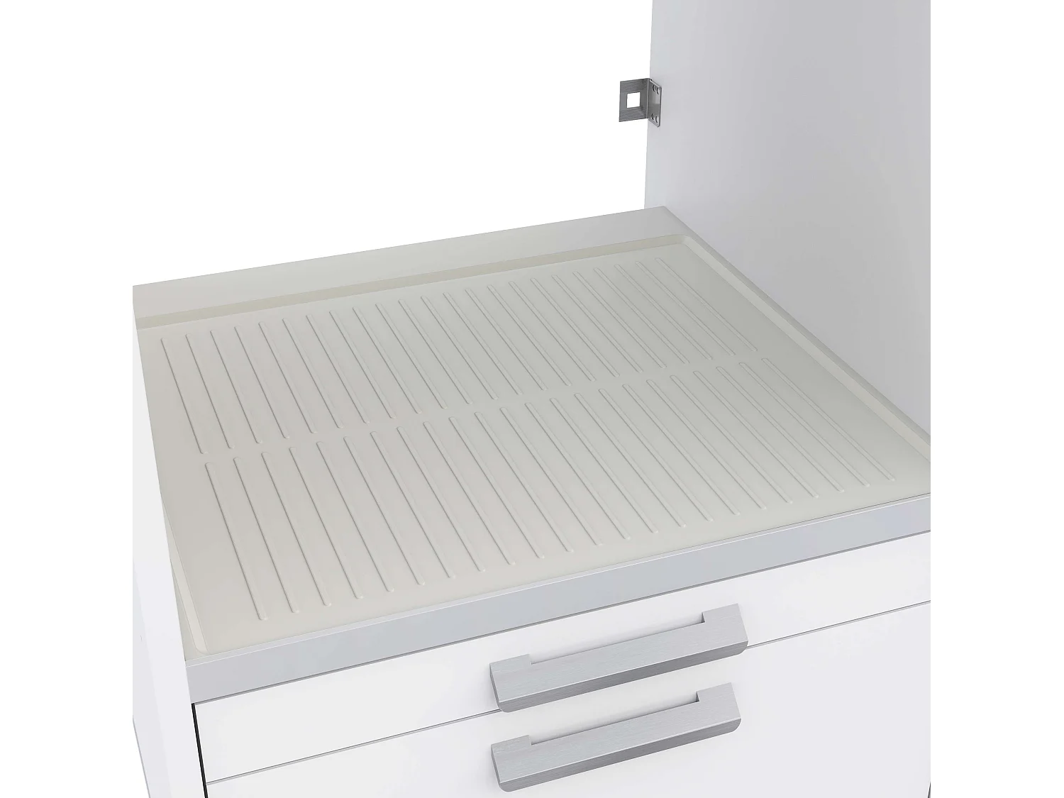 Ensemble de rangements avec meuble armoire pour machine à laver T-BATH 110,7x208cm blanc