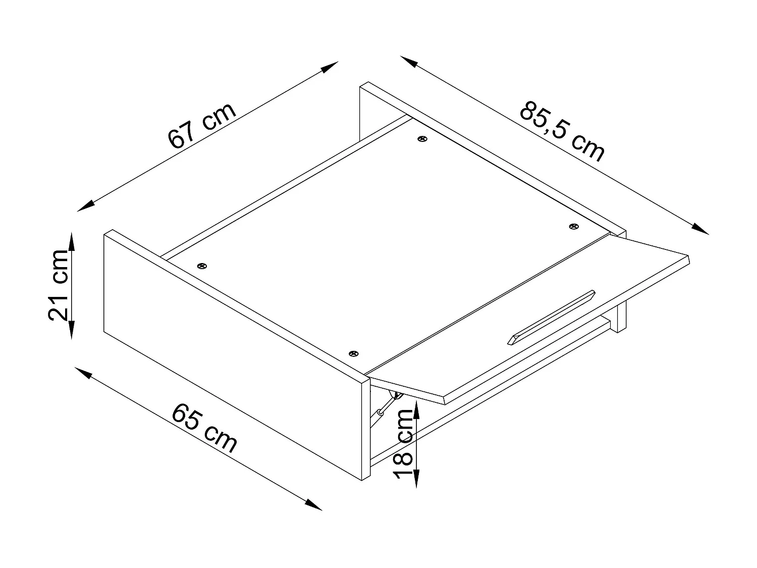 Meuble haut pour armoire colonne de lavage T-BATH 67x65x21 cm blanc