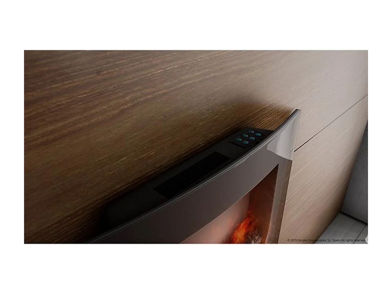 Chimenea eléctrica decorativa de pared Ready Warm 2600 Curved Flames