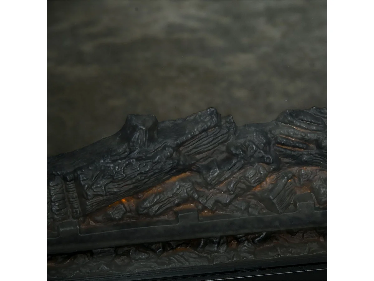 Chimenea eléctrica Homcom 1800W llama 3D negro 67,8x80x21,6 cm