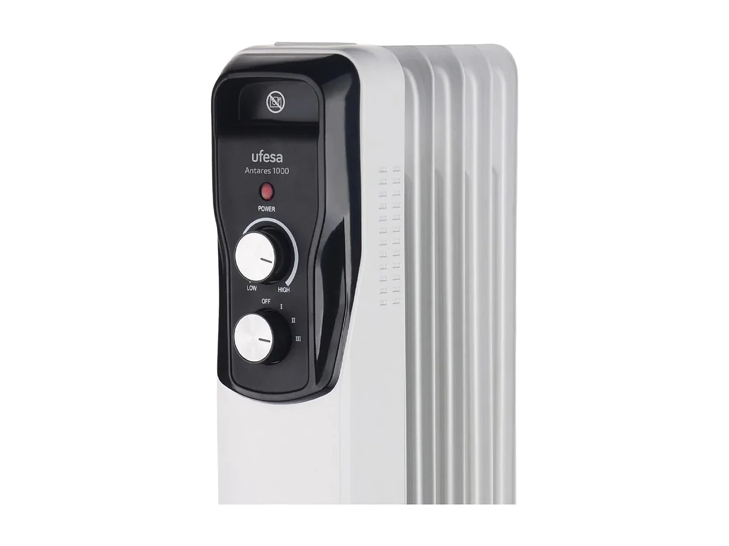 Radiador de aceite Ufesa Antares 1000W 5 elementos con ruedas blanco