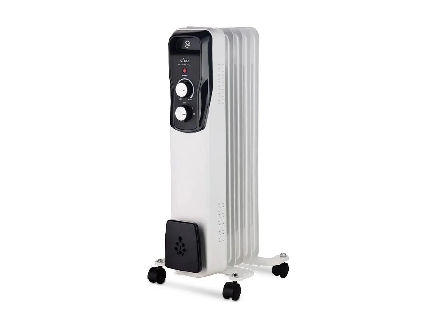 Radiador de aceite Ufesa Antares 1000W 5 elementos con ruedas blanco