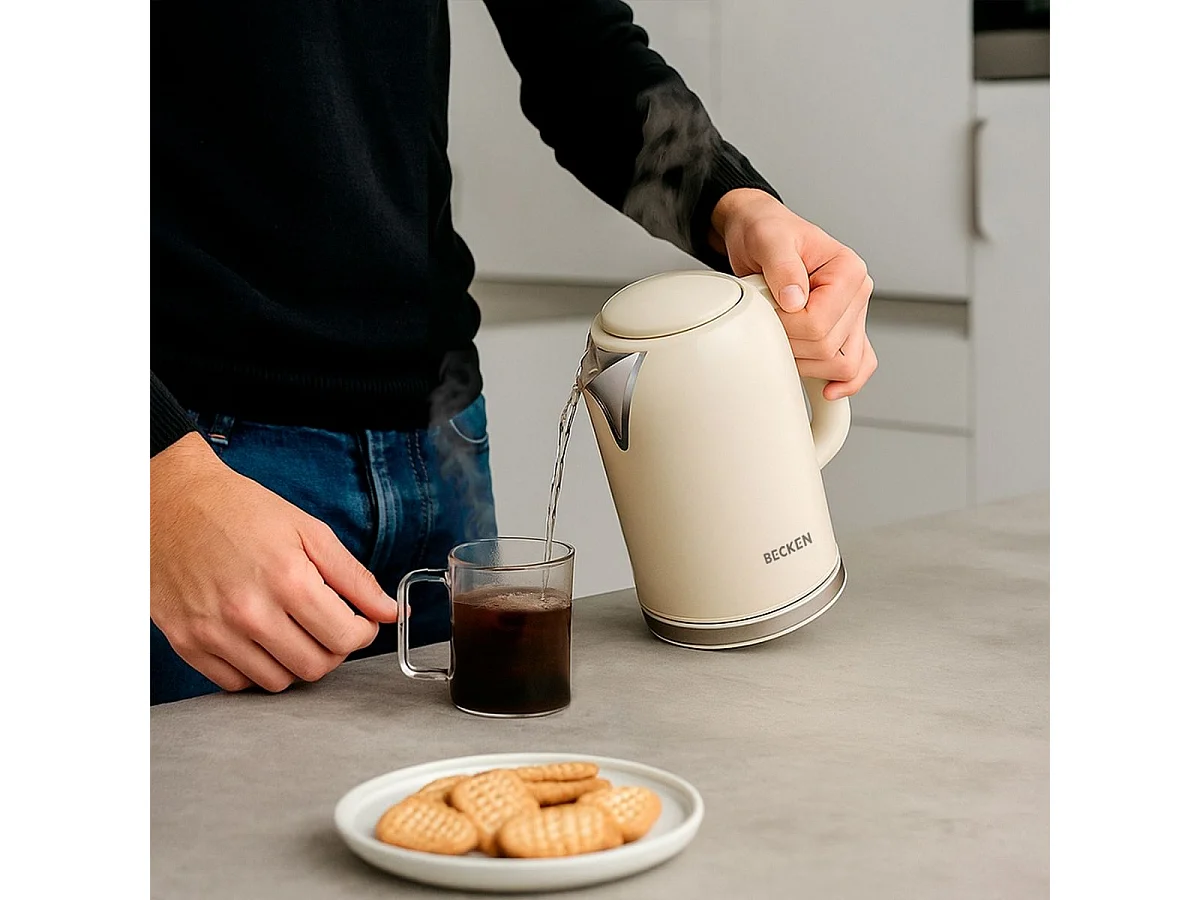 Hervidor Becken BWK8769CR 2200W base rotativa 1,7L beige