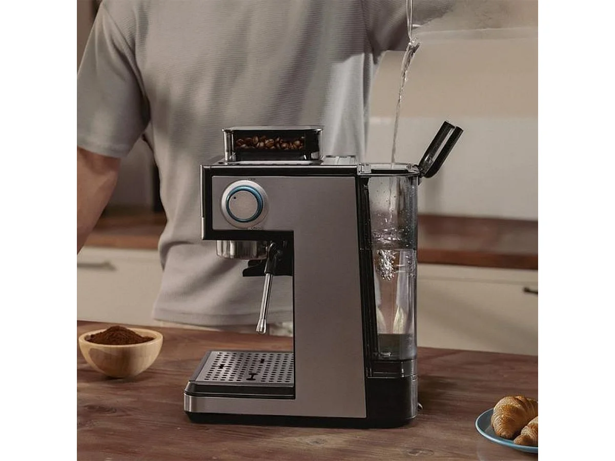 Cafetera Espresso Cecotec Power Espresso 20 Grind 1350W 1-2 tazas 1,7L negro