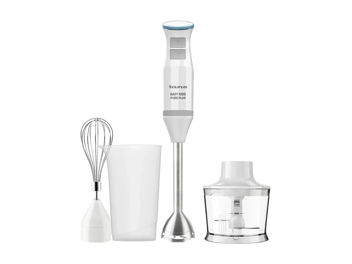 Batidora de mano Taurus Bapi 1200 Pure Plus 1200W 20 velocidades blanco