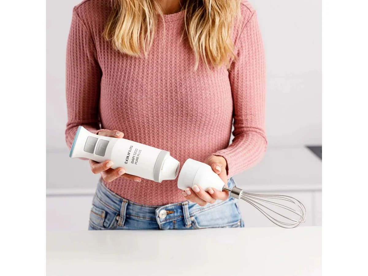 Batidora de mano Taurus Bapi 1200 Pure Plus 1200W 20 velocidades blanco