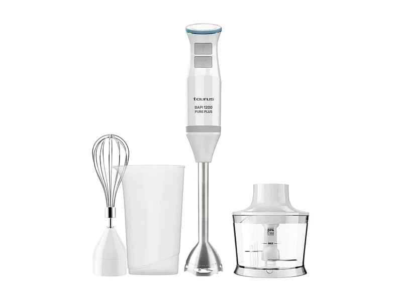 Batidora de mano Taurus Bapi 1200 Pure Plus 1200W 20 velocidades blanco