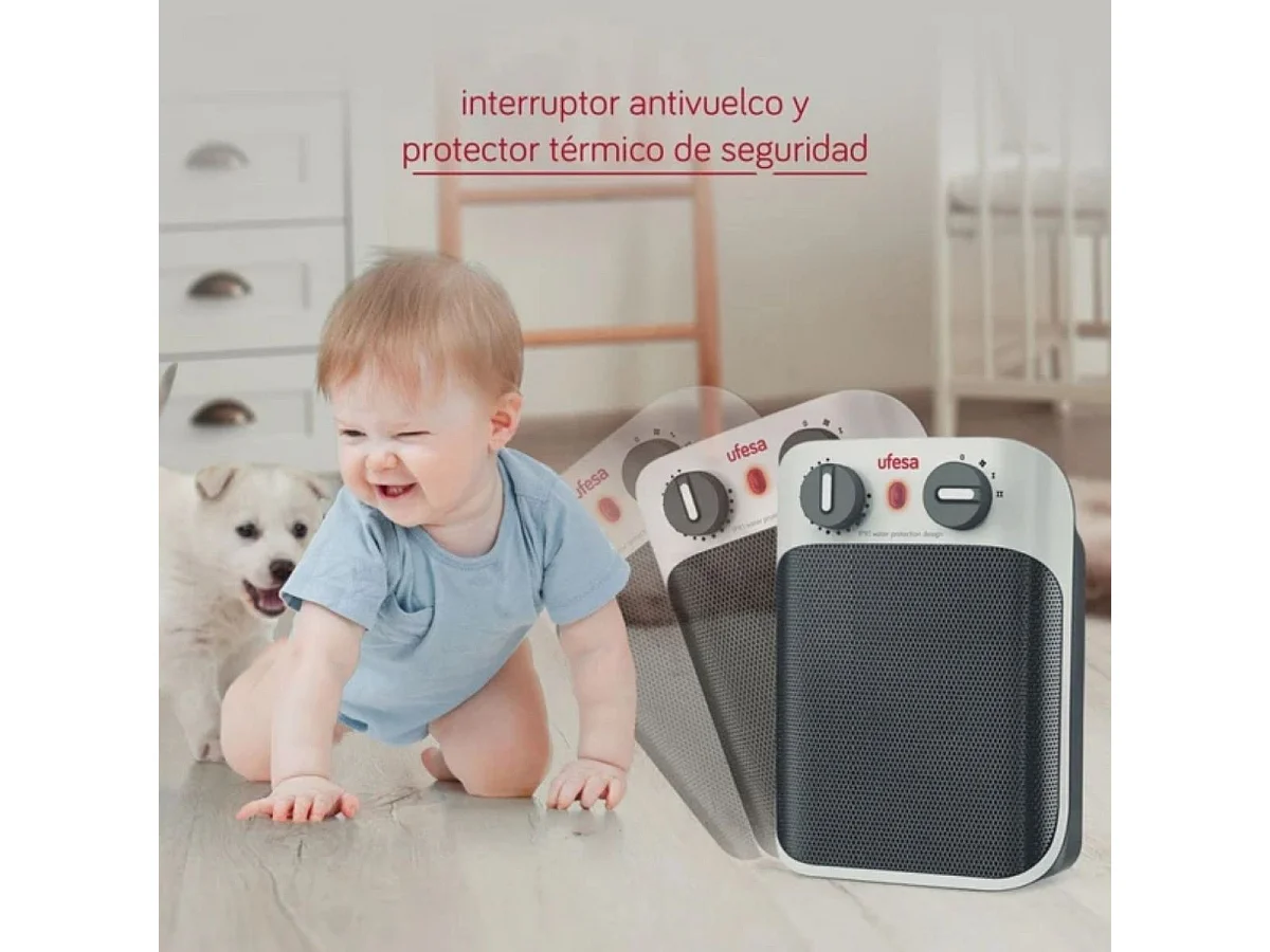Calefactor cerámico Ufesa CC1800IP 1800W 2 potencias blanco