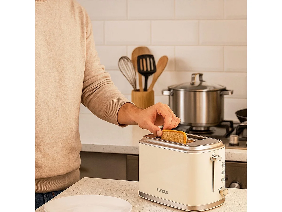 Tostador Becken BT8766CR 2 ranuras 6 niveles beige