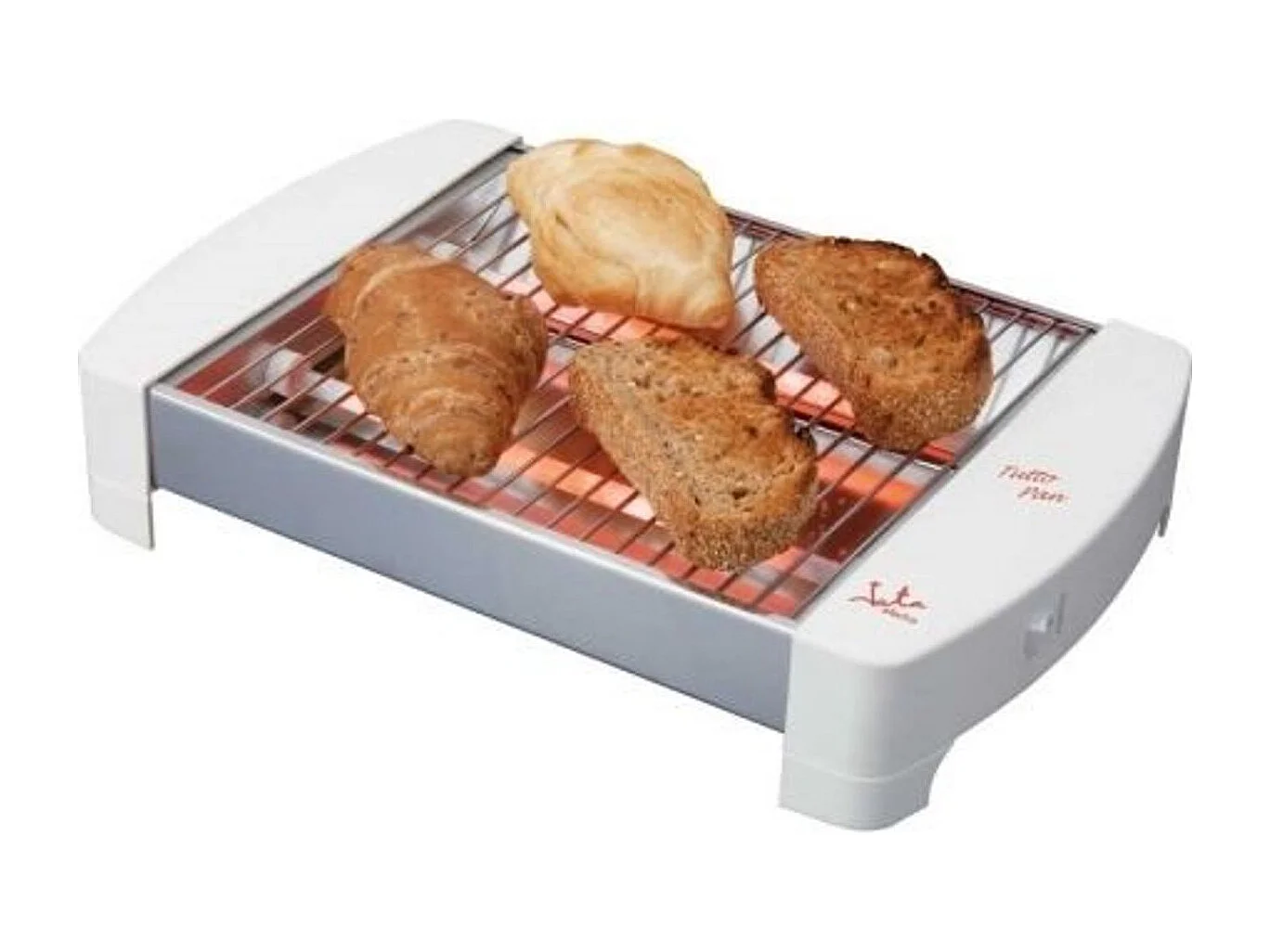 Grille-pain horizontal JATA 587 4000 W en acier inoxydable blanc