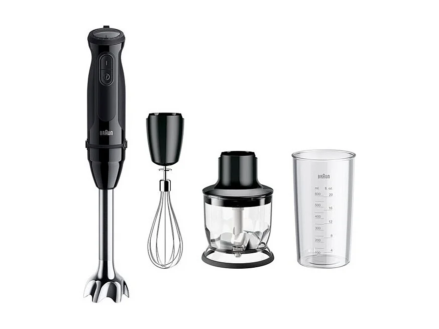 Batidora de mano Braun MQ50202MBK 1000W 21 velocidades + accesorios negro