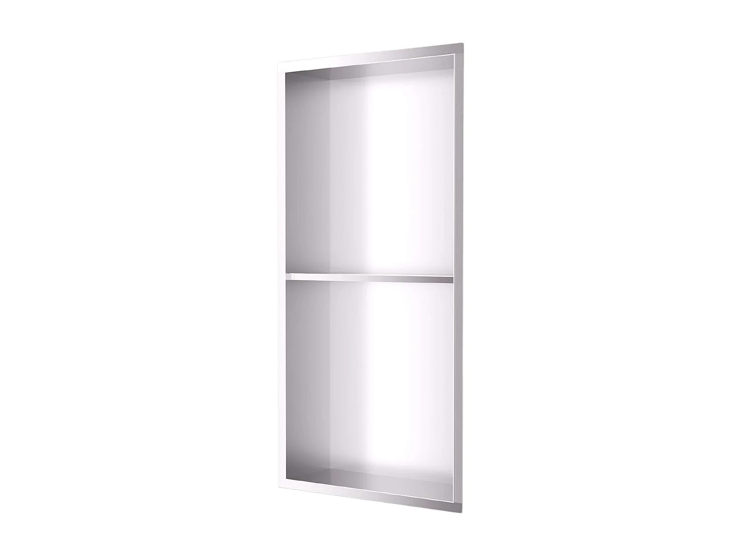 Niche de Douche Mural 33 x 63 cm - Rangement Salle de Bain en finition Niquel Brossé - ARTIC