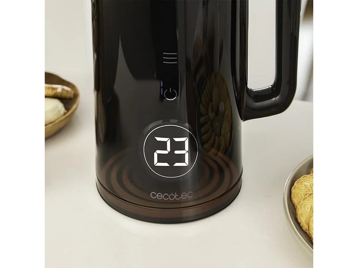 Hervidor de agua Cecotec Thermosense 600 Touch Neo 2200W 1,7L pantalla digital negro
