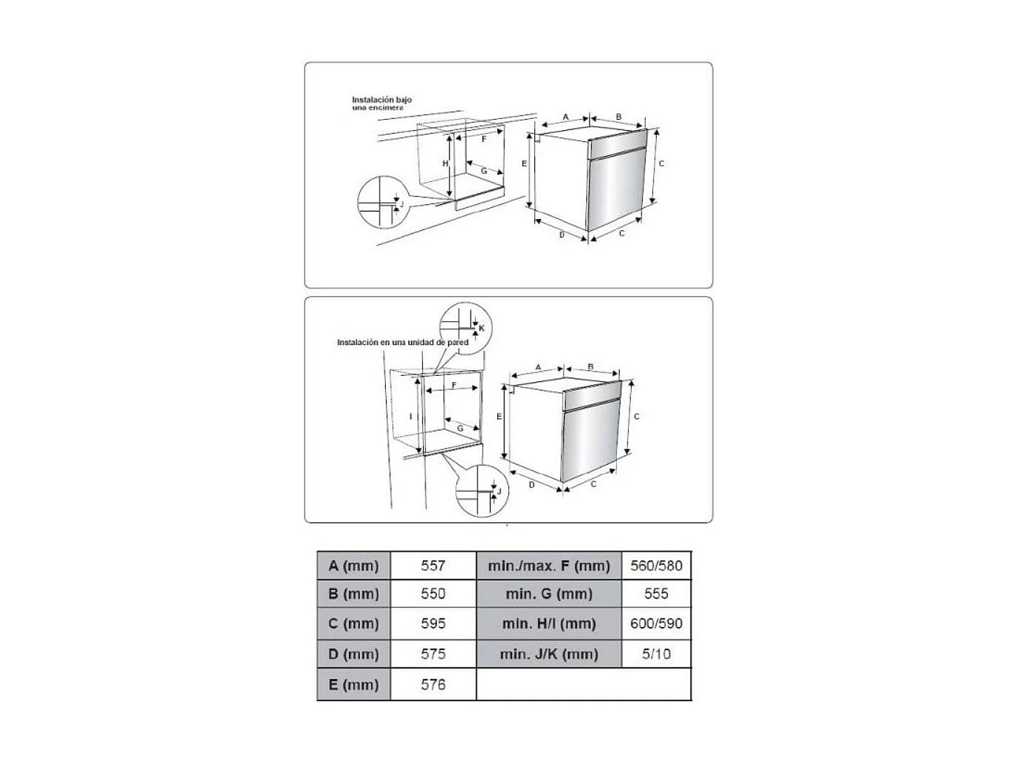 Horno multifunción Aspes AHM10800DCCB 3100W 78L 10 programas blanco A 59,5 cm
