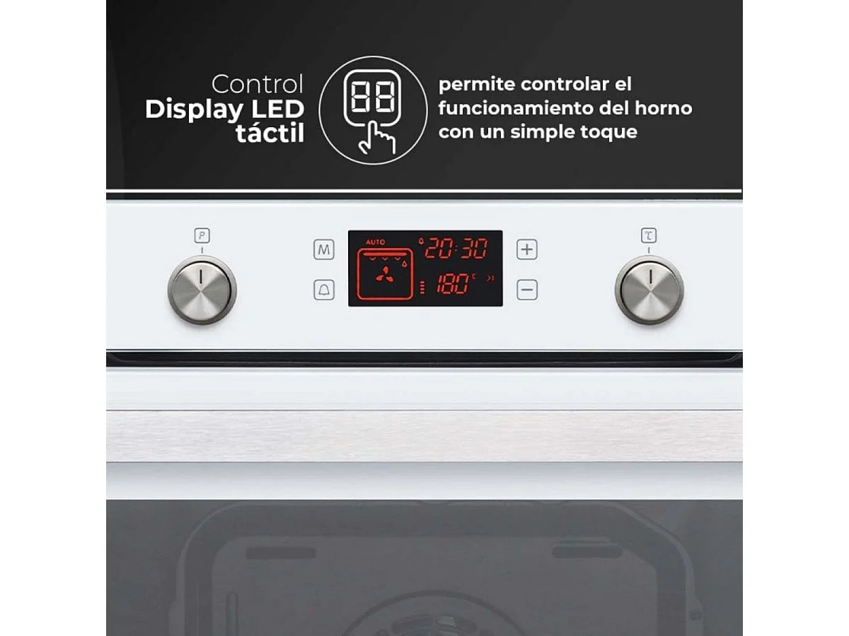 Horno multifunción Aspes AHM10800DCCB 3100W 78L 10 programas blanco A 59,5 cm