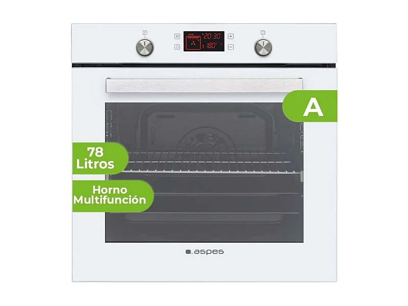 Horno multifunción Aspes AHM10800DCCB 3100W 78L 10 programas blanco A 59,5 cm