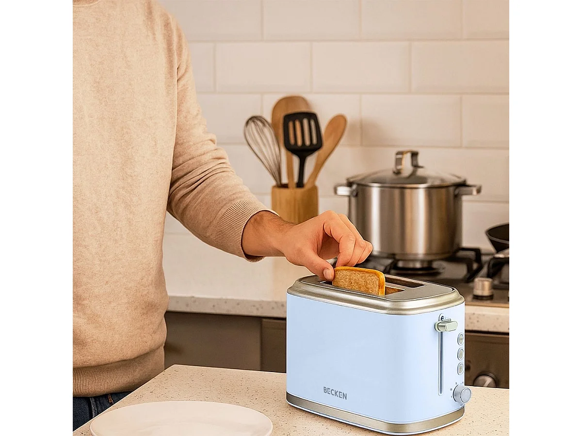 Tostador Becken BT8766BL 2 ranuras 6 niveles azul