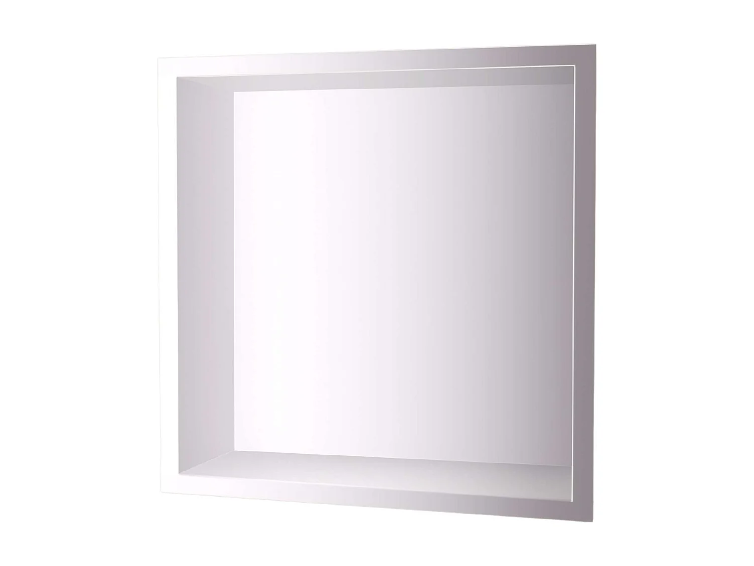 Niche de Douche Mural 33 x 33 cm - Rangement Salle de Bain en finition Niquel Brossé - ATLANTIC