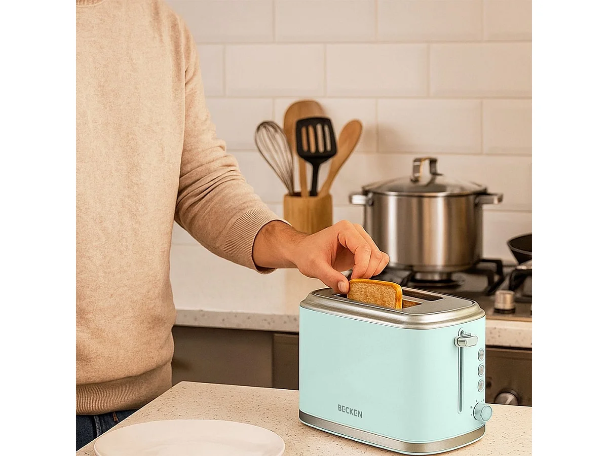 Tostador Becken BT8766GR 2 ranuras 6 niveles verde