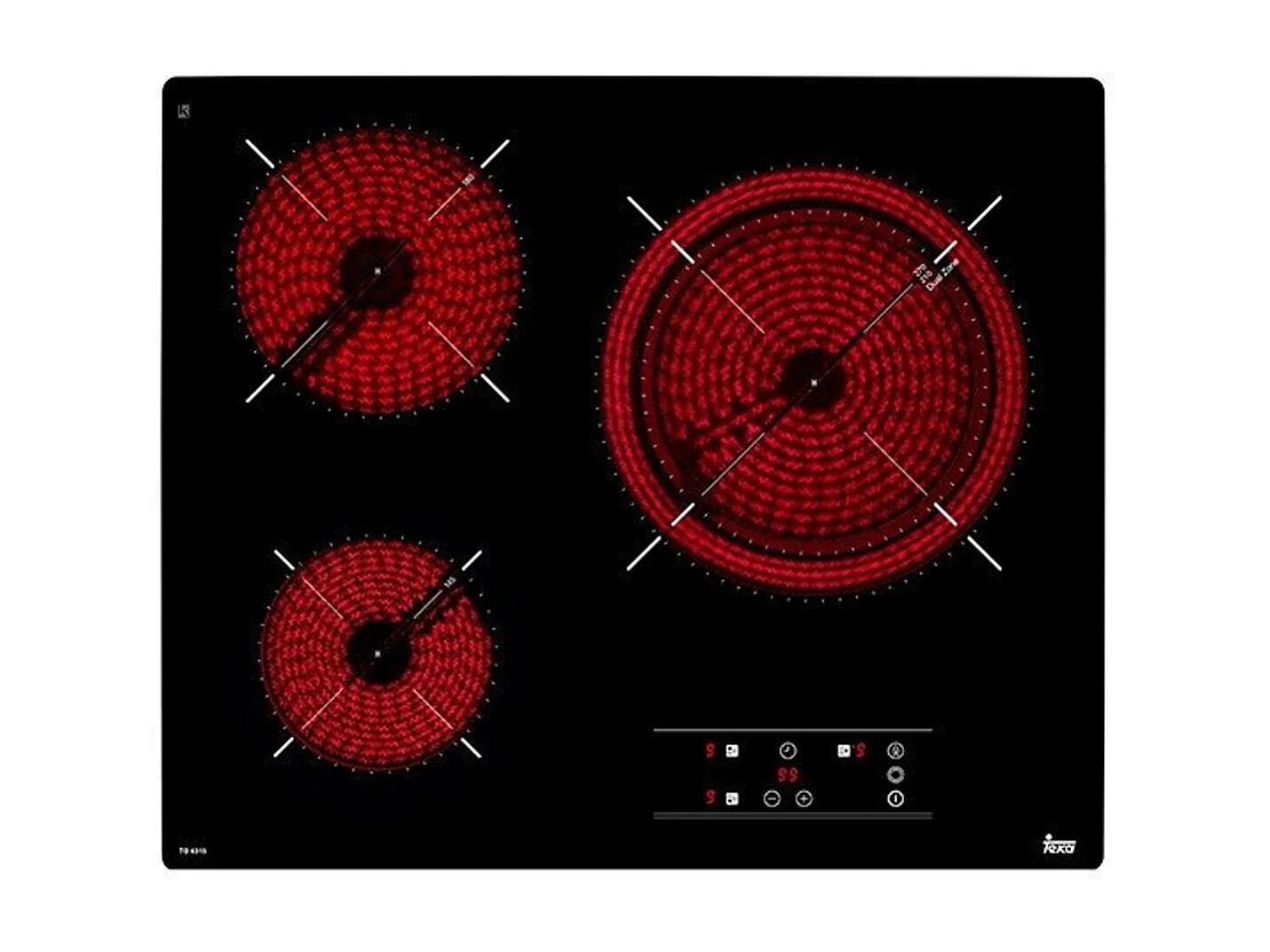 Placa vitrocerámica Teka TB6315 3 zonas High Light