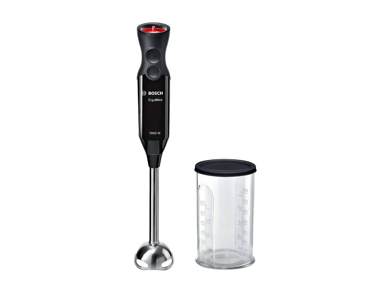 Mixeur plongeant - BOSCH - MS6CB6110 ErgoMixx - 1000 W - 12 vitesses + turbo - Bol mixeur - Noir