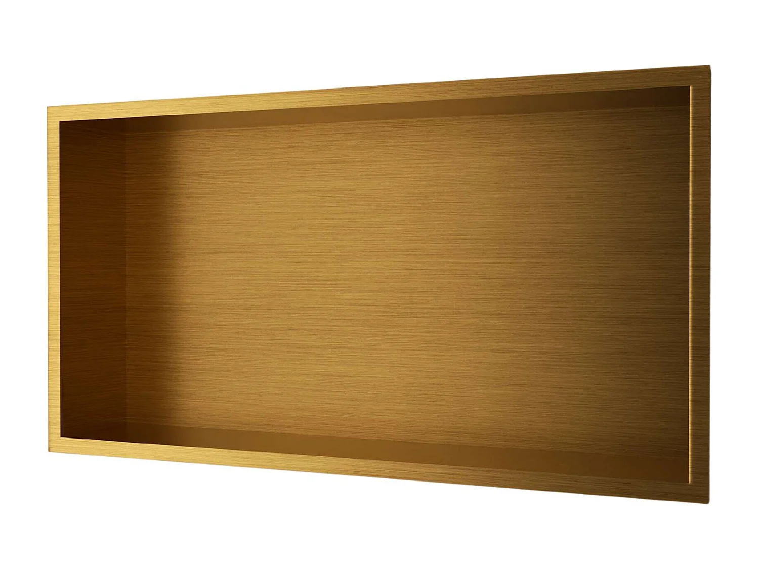 Niche de Douche Mural 63 x 33 cm - Rangement Salle de Bain en finition Or Brossé - PACIFIC