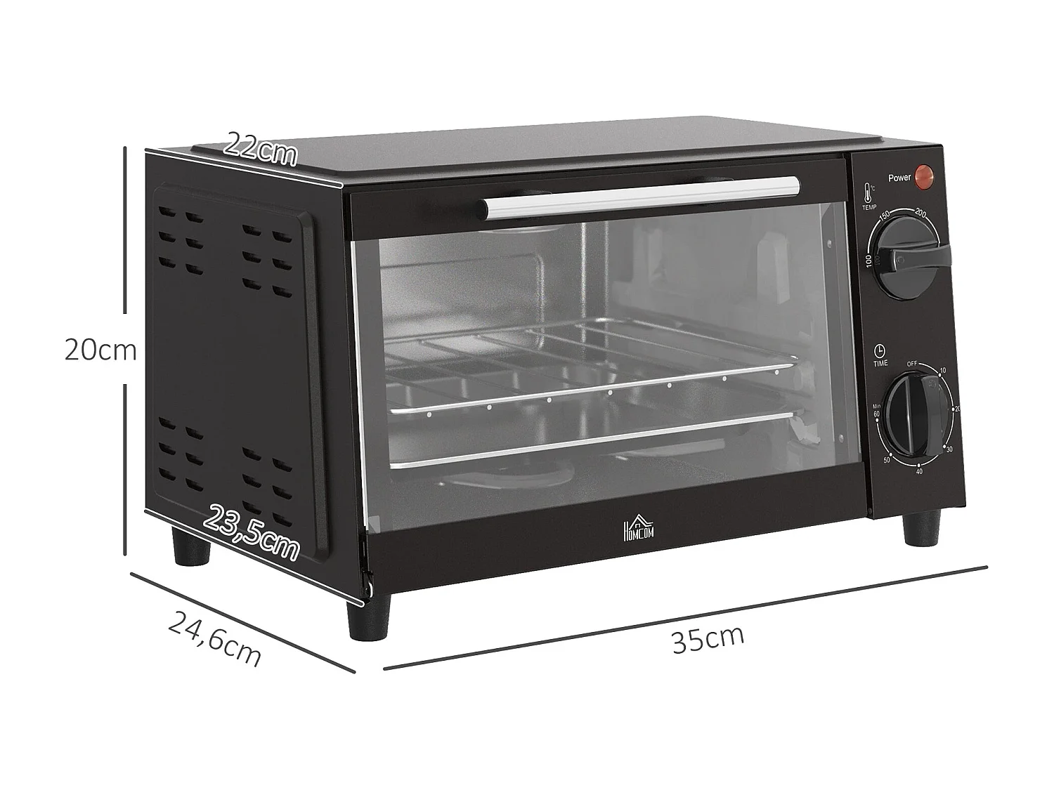Mini Forno Elétrico de Bancada 9L com 750W - Eficiente e Compacto