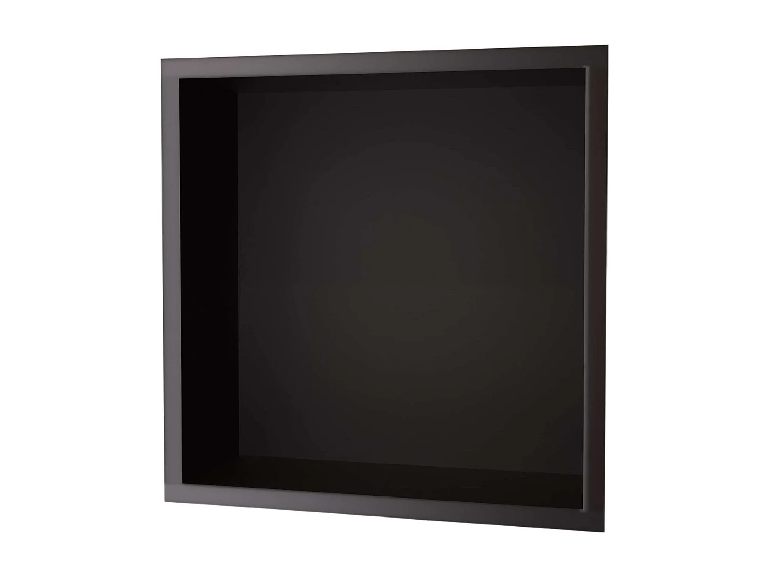 Niche de Douche Mural 33 x 33 cm - Rangement Salle de Bain en finition Noir Mat - ATLANTIC