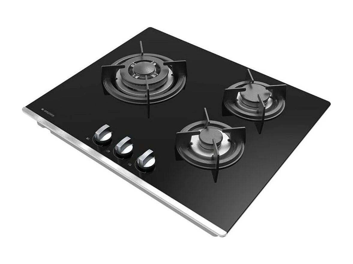 Placa de gas AGW3601N Aspes 6050W 3 fuegos negro 60 cm