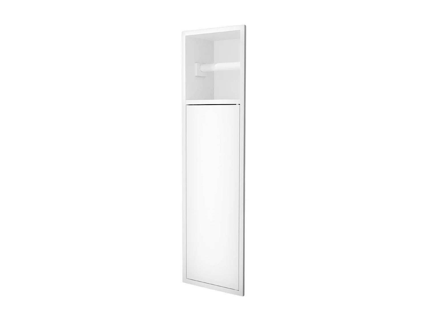 Niche de WC 17 x 60 cm - Rangement Mural Encastrable en finition Blanc Satiné - EGEAN