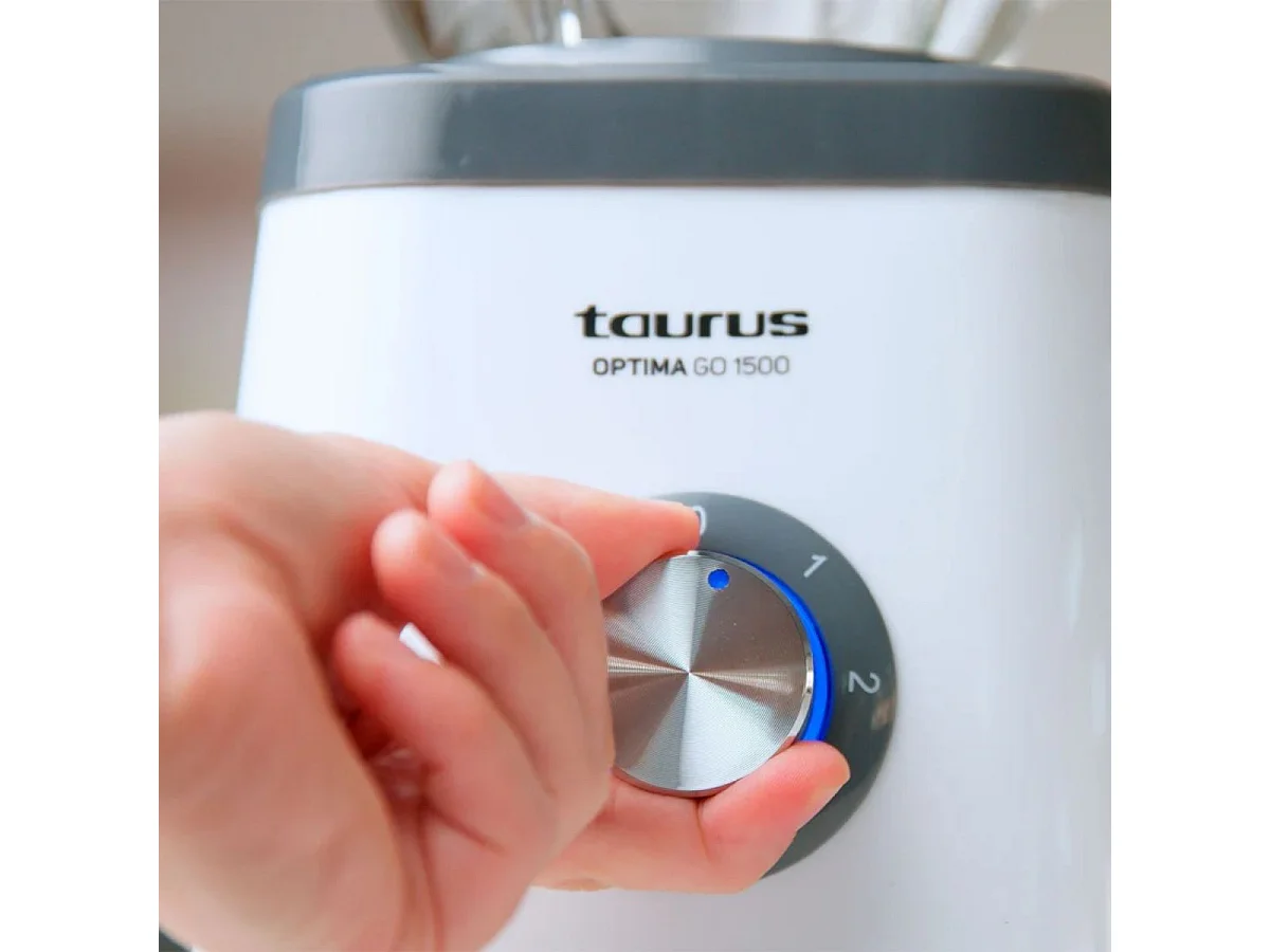 Batidora de vaso Taurus Optima Go 1500W con vaso portátil 1,5L negro