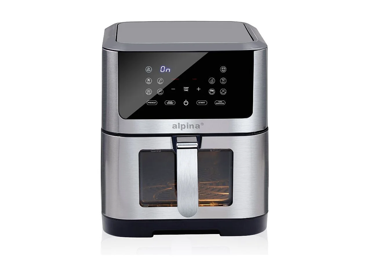 Freidora de aire Alpina 1800W 8L control táctil inox