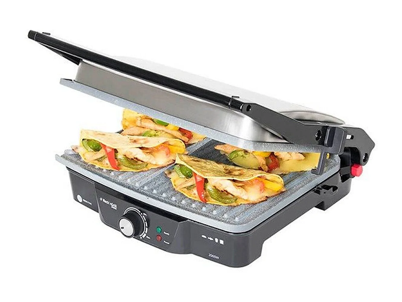 Parrilla eléctrica Cecotec Rock'n Grill 2000W negro/inox