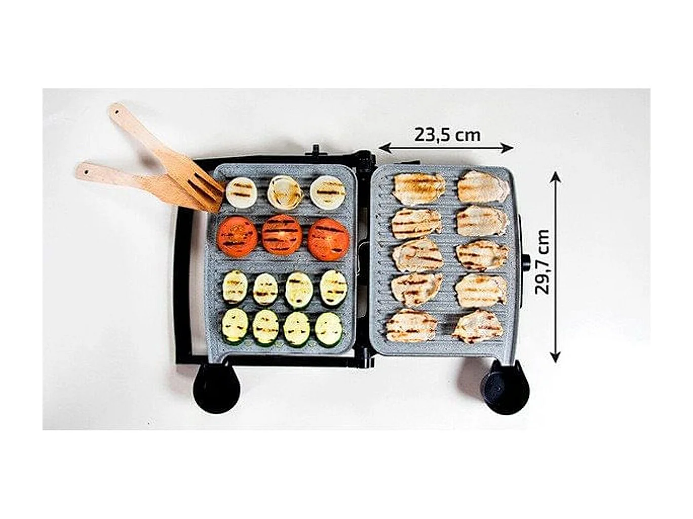 Parrilla eléctrica Cecotec Rock'n Grill 2000W negro/inox