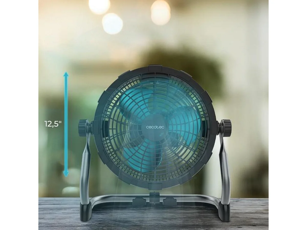 Ventilador de suelo Cecotec ProIndustry Portable 3 aspas 9 velocidades negro Ø24,5 cm