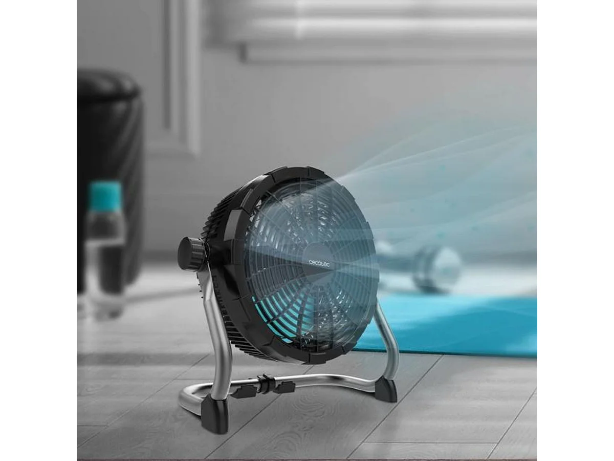 Ventilador de suelo Cecotec ProIndustry Portable 3 aspas 9 velocidades negro Ø24,5 cm