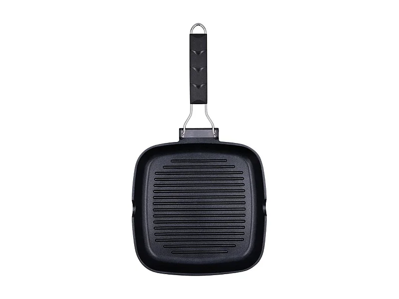 Asador Ebano Quid con asa plegable aluminio fundido 28 cm